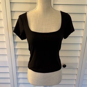 Classic Black Women's Crop Top